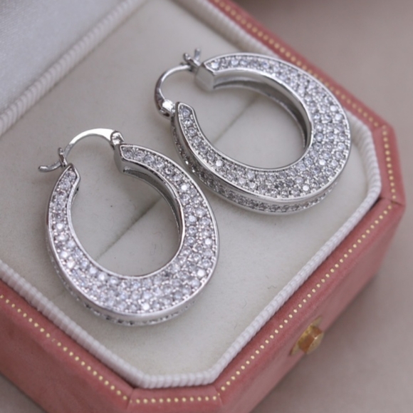 14k gold diamond earrings - Picture 2 of 9